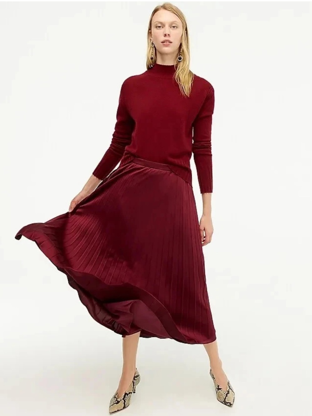 J. Crew Pleated Midi Skirt - 10